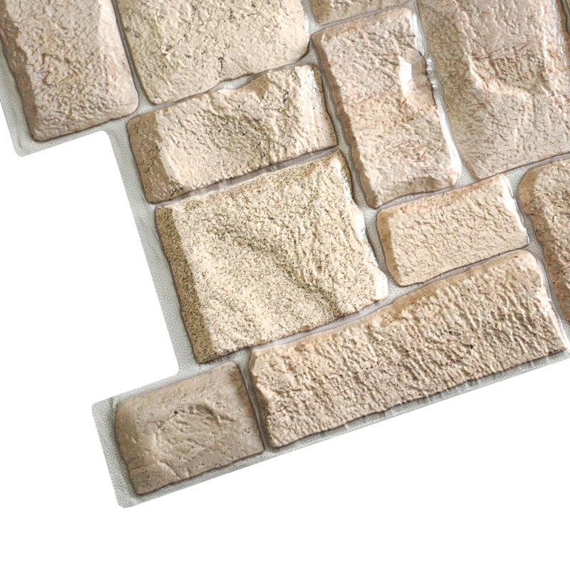 Panneau mural rétro 3D 20 po x 39 po Falkirk (paquet de 10), Beige