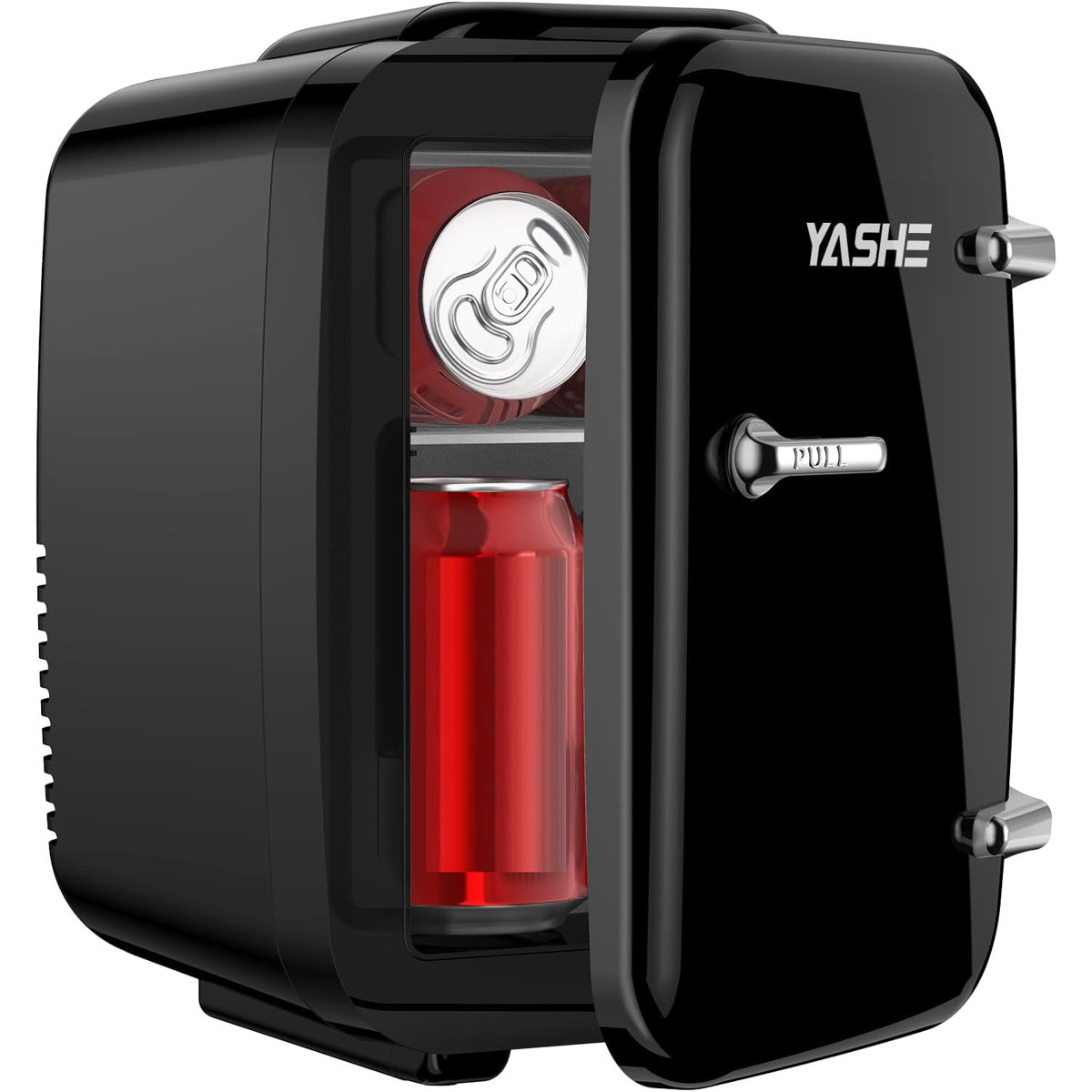 YASHE Mini Fridge, 4 Liter/6 Cans Small Refrigerator for Skincare, 110V AC/ 12V DC Thermoelectric Cooler and Warmer for Bedroom, Office, Dorm, Car | Fridge.com