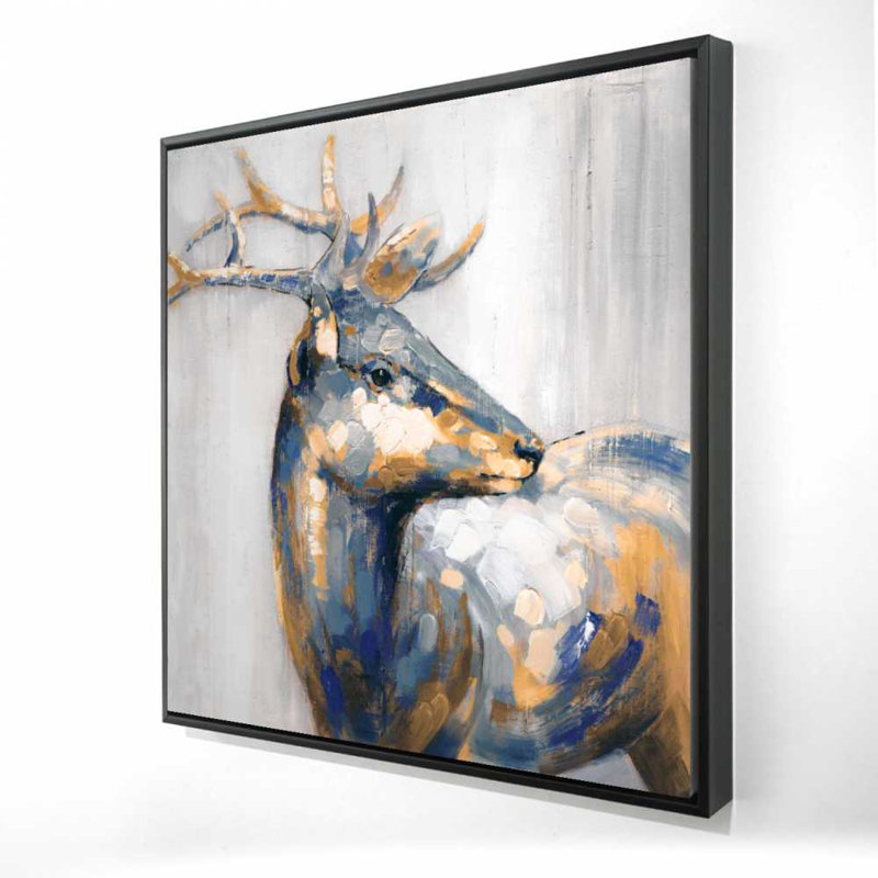 cerf - Toile encadrée contemporaine