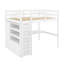 Lit mezzanine double avec bureau, tablettes et tiroirs-192788065