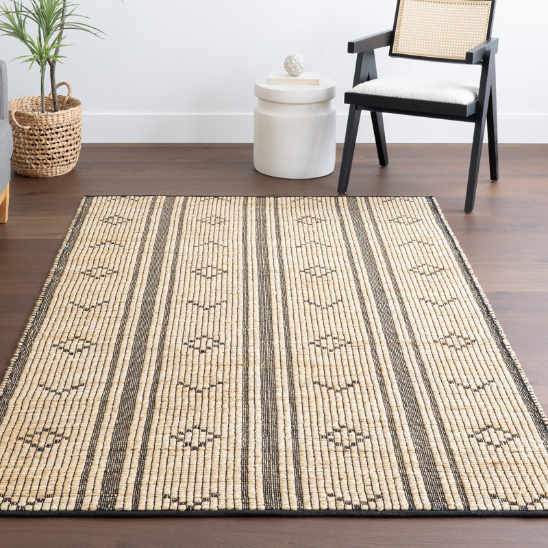 Aubriella Striped Jute Area Rug, Rectangle 8' x 10'