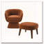 Chaise de loisir rembourrée avec repose-pieds-635523543