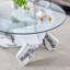 Table basse ronde en verre