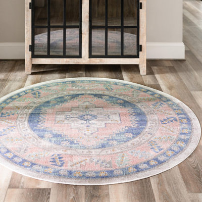Shauntrelle Oriental French Blue Area Rug