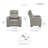 Keller Modern & Contemporary Power Reclining 3-Piece Living Room Set with 100% Top Grain Leather Upholstery, Soothing Heat and Air Massage & Foam over Pocket Coils Comfort-2001660712