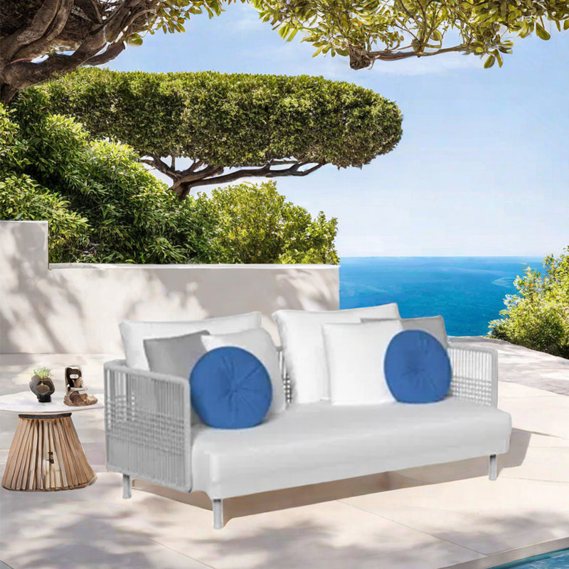 Nenshi 55.12'' Wide Rectangle Loveseat with Cushions