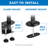 Full Motion Triple Monitor Universal 3 Desk Mount