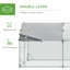 Grand poulailler en métal pour jardin, extérieur, canard, lapin 9,2 po x P 24,9 po x H 6,5 po