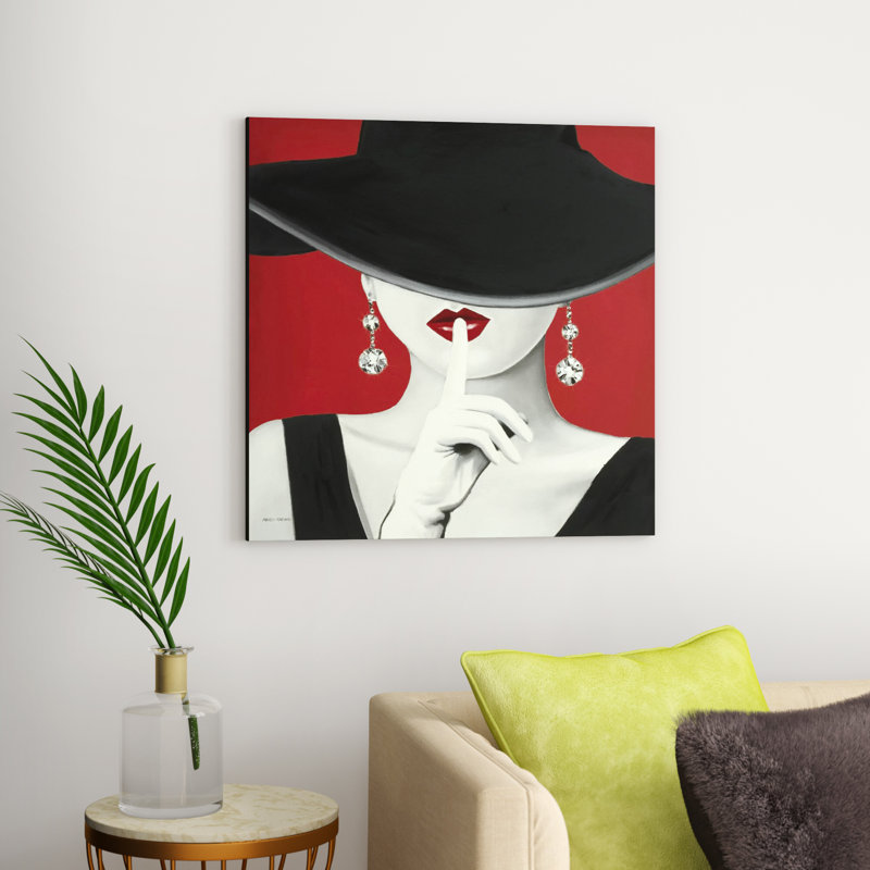 Haute Chapeau Rouge by Marco Fabiano - Print on Canvas, 66.04 cm H x 66.04 cm W x 1.91 cm D, No Frame