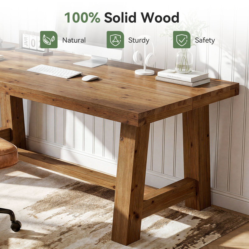 Solid Wood Computer Desk