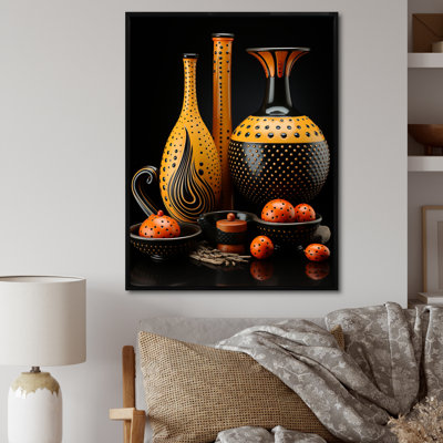 Boho Pottery Garden I - Boho Pottery, art mural