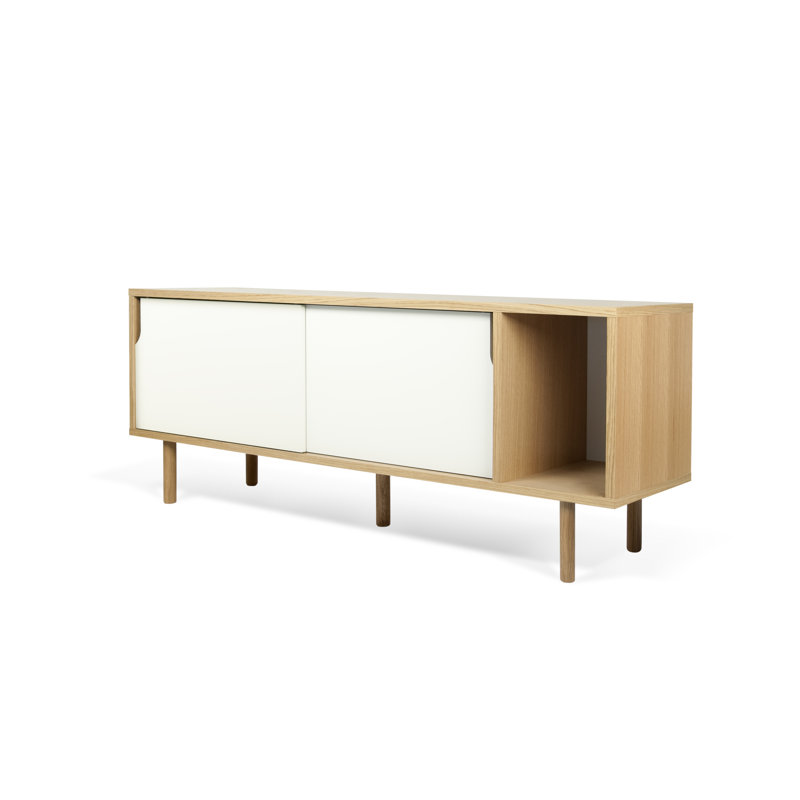 Adah 165cm Sideboard, Oak - White., Oak