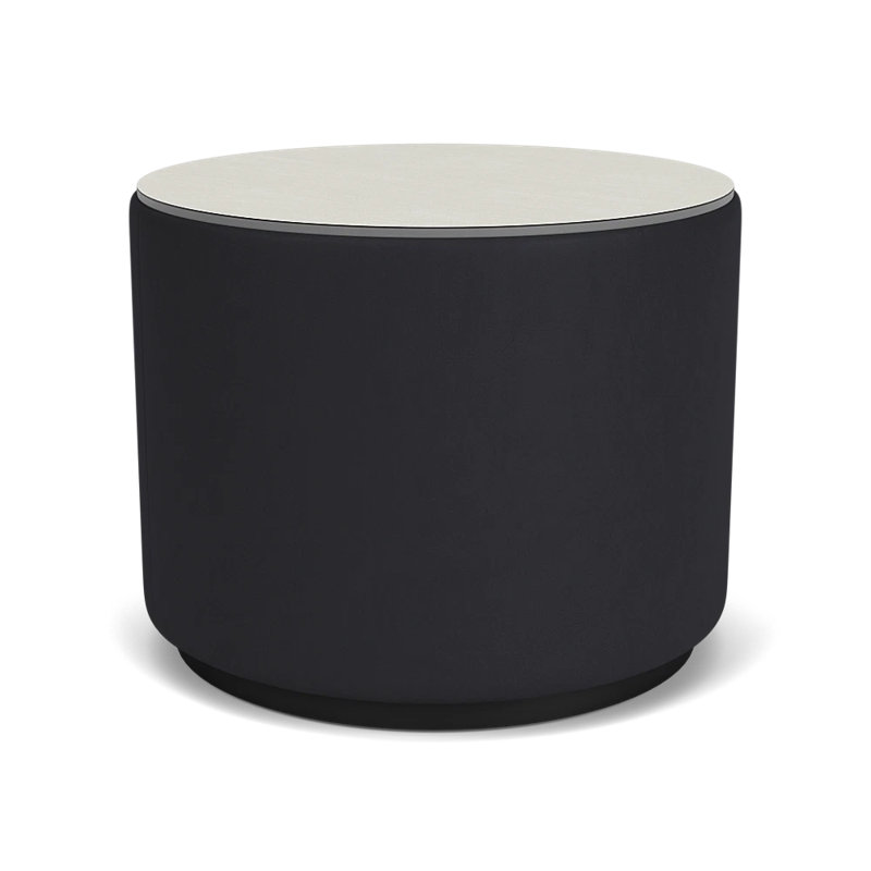 Table de réception avec plateau en stratifié Darsey, 16", Noir; noir Patriot Plus, Sergé blanc