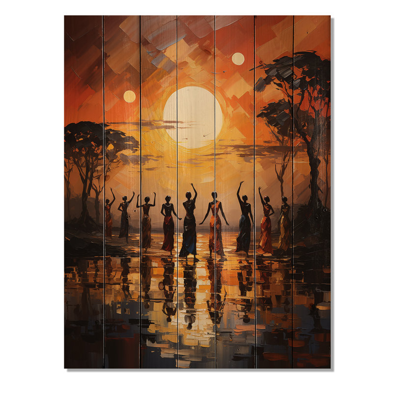 Charlsa African Savannah Melody II sur impression sur bois, H 32 po x l 24 po x P 0,78 po