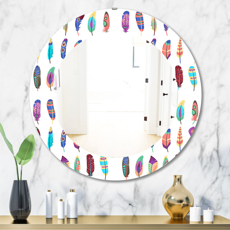 Plumes 21 - Miroir moderne, H 31,5 po x l po