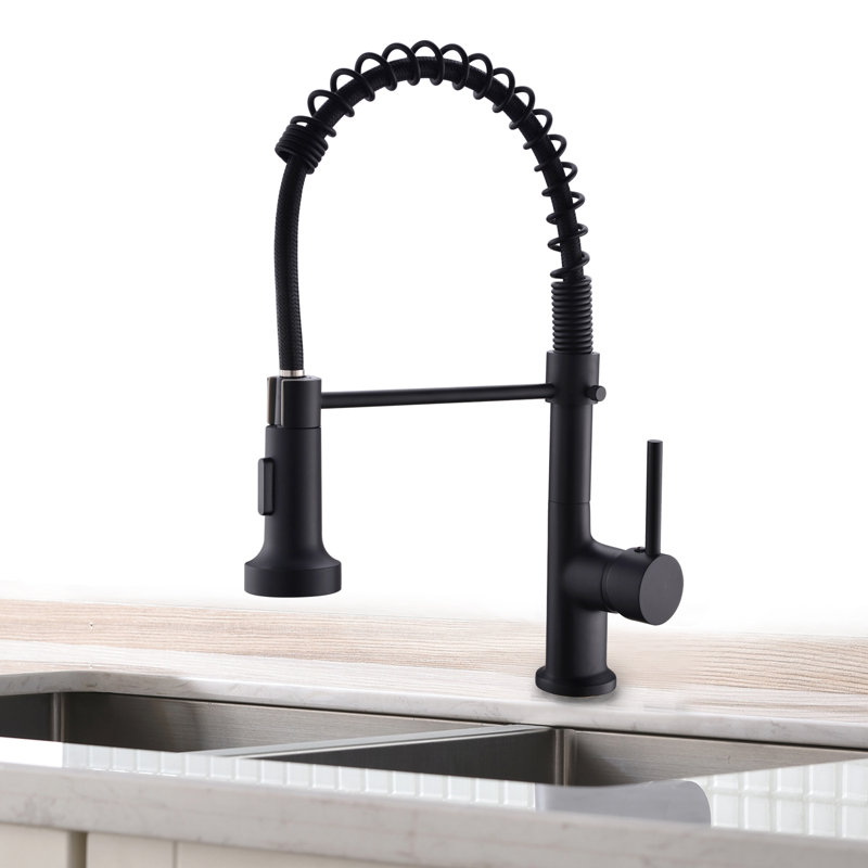 GAWEZA Pull Down Kitchen Faucet, Black