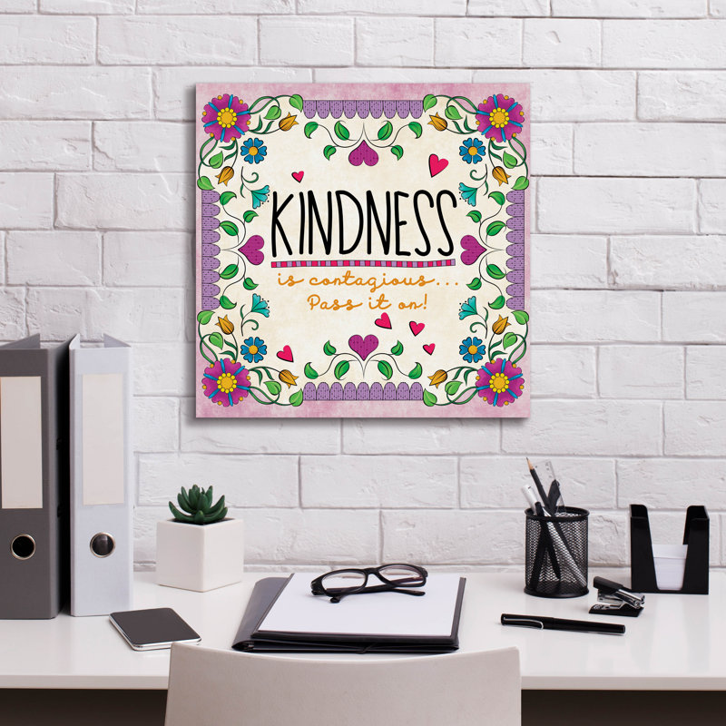 «Floral Insp I» par Fiona Stokes-Gilbert, art mural sur toile, H 18 po x l 18 po x P 0,75 po