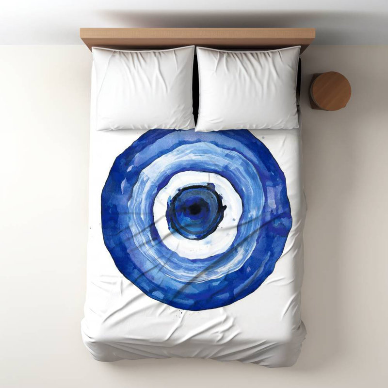 Sateen Duvet Cover, Twin Duvet, White Proud White Horse