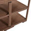 Chariot de cuisine en bois massif avec plateau en acier inoxydable de 2,3 po pour îlot de cuisine-138838576