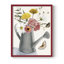 «Watering Can Bouquet II», reproduction encadrée - bois massif-1179890722-1179890723