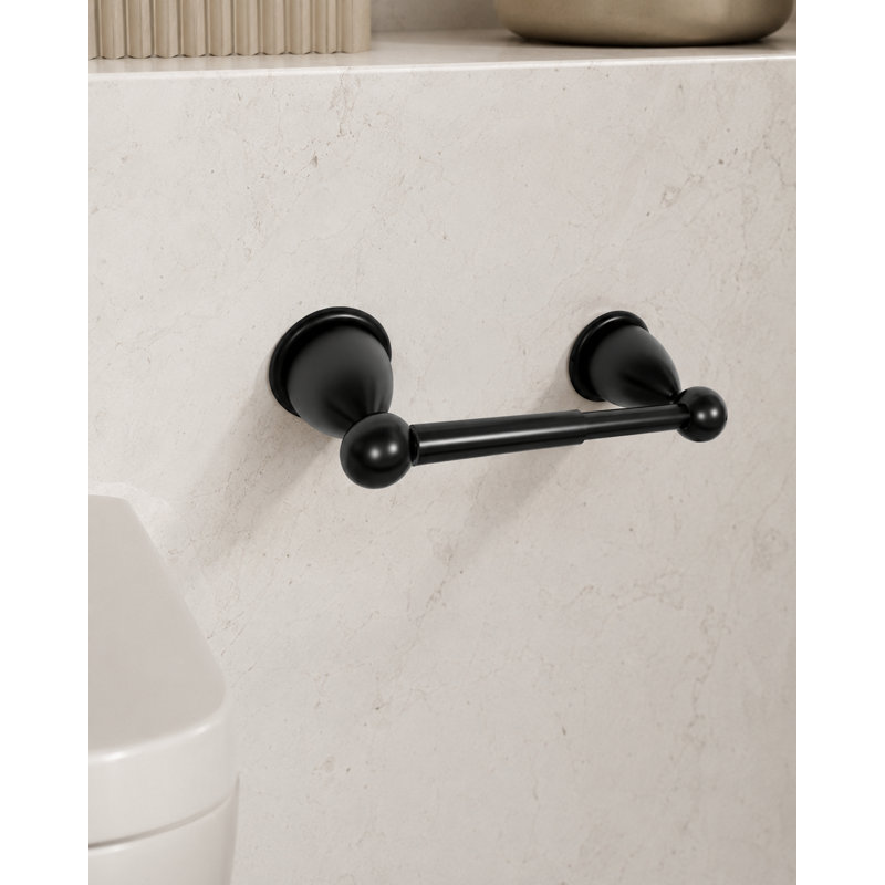 Porte-papier hygiénique mural pour salle de bain - Distributeur de papier hygiénique peu encombrant, Noir