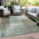 Machine Washable Indoor/Outdoor Xhevrie Seafoam Rug