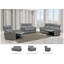 Canapé deux places gris foncé 1058 avec fauteuil inclinable manuel