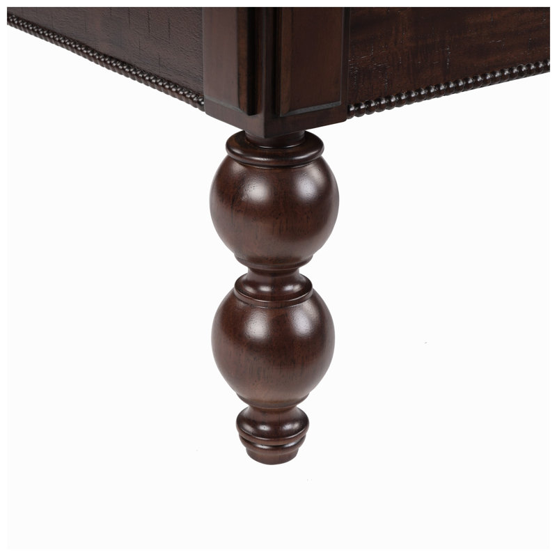 FSH47" W x 26.8" D x 16" H Solid Rubber Wood 1 - Drawer Coffee Table