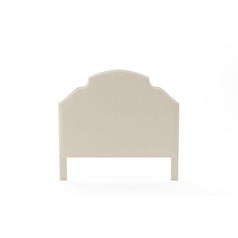 Leland Upholstered Headboard, Posh Life Performance Velvet Frost White, King
