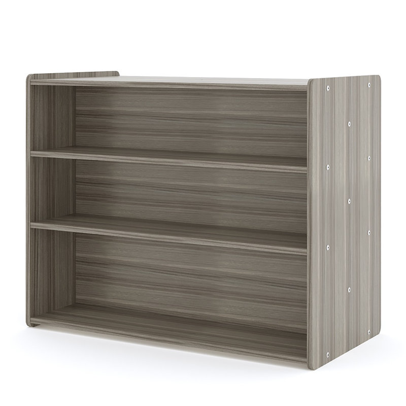 Unité de rangement pour salle de classe à 3 tablettes Tot Mate, Oui, H 37,5 po x l 46 po x P 23,5 po, Orme gris ombre