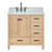 Ariel Cambridge 36 In. Right Offset Vanity With 2 In. Carrara Marble Countertop-109078705