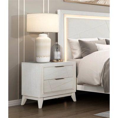 Nightstand With Drawers Modern Bedroom Furniture 1Pc
