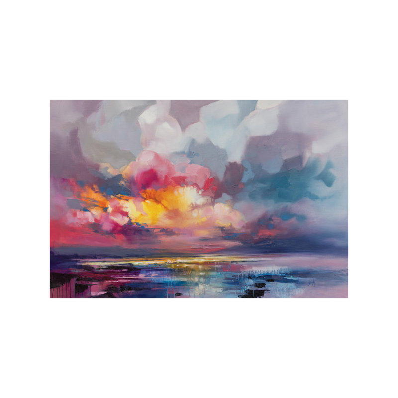 « deplacement » par scott naismith-reproduction d’art, H 32 po x l 48 po x P 1,5 po, Toile tendue