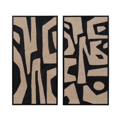 Set Of 2 50 Tribeca Handpainted Art
