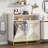 Calixto 39.37" Tilt Out Trash Can Cabinet with Double Hidden Trash Can Holder, Kitchen Free Standing Cabinet-834776054