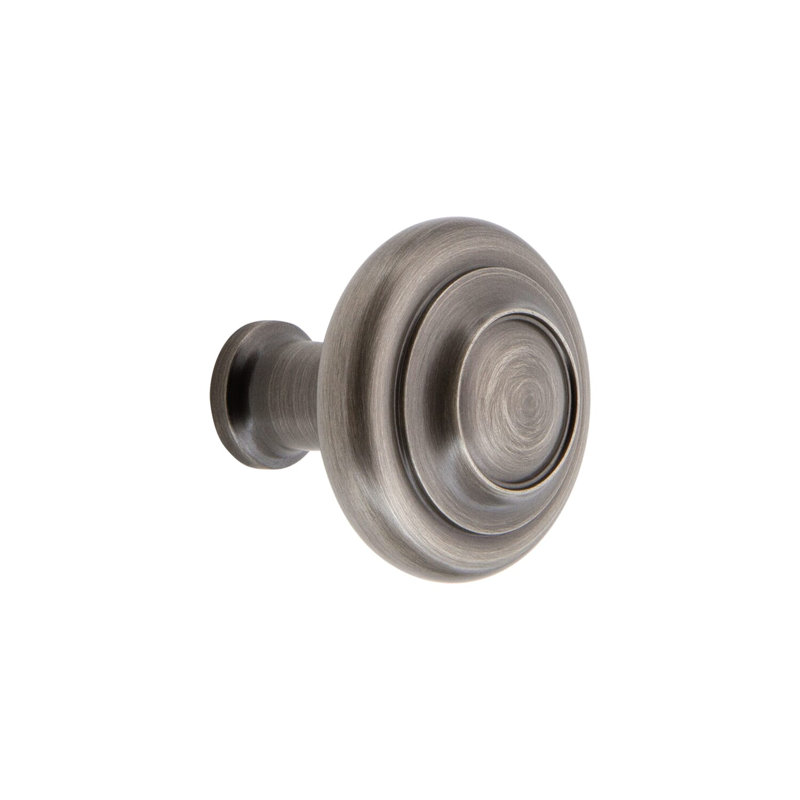 Circulaire Cabinet Knob, Antique Pewter
