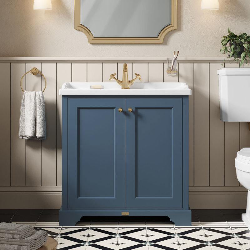 Bayswater 820 mm Bathroom Vanity, Stiffkey Blue