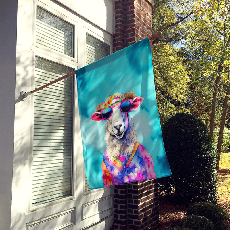 Drapeau de maison de mouton hippie