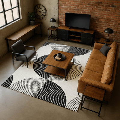 Tapis géométrique de qualité supérieure lavable à la machine Mayfield AMF2275