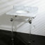 Comptoir de meuble-lavabo Templeton de 30 po Kingston avec pieds en acrylique transparent (8 po, 3 trous)-17298298