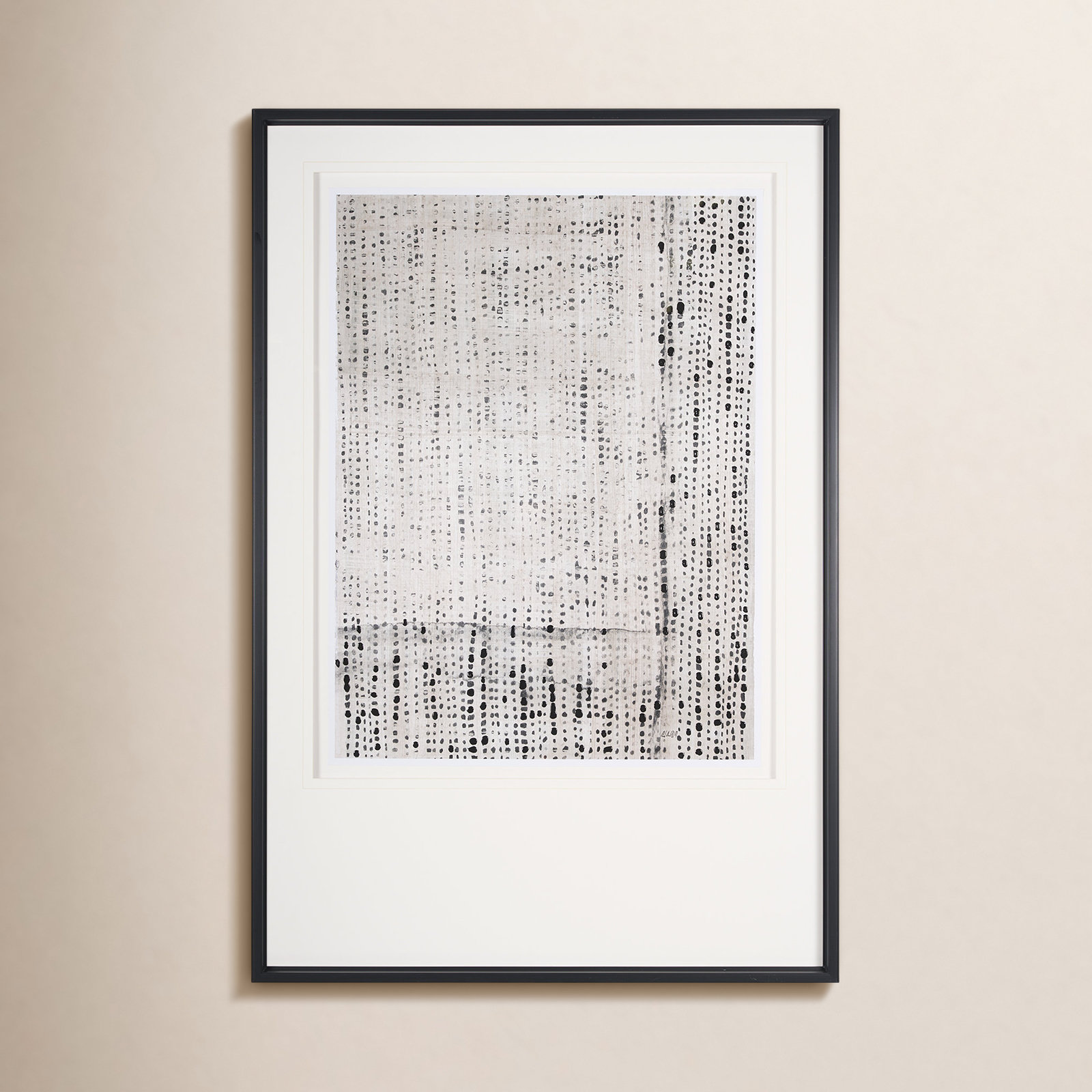 Dot Texture Tan I Hand-Embellished Print, Dot Texture Tan I