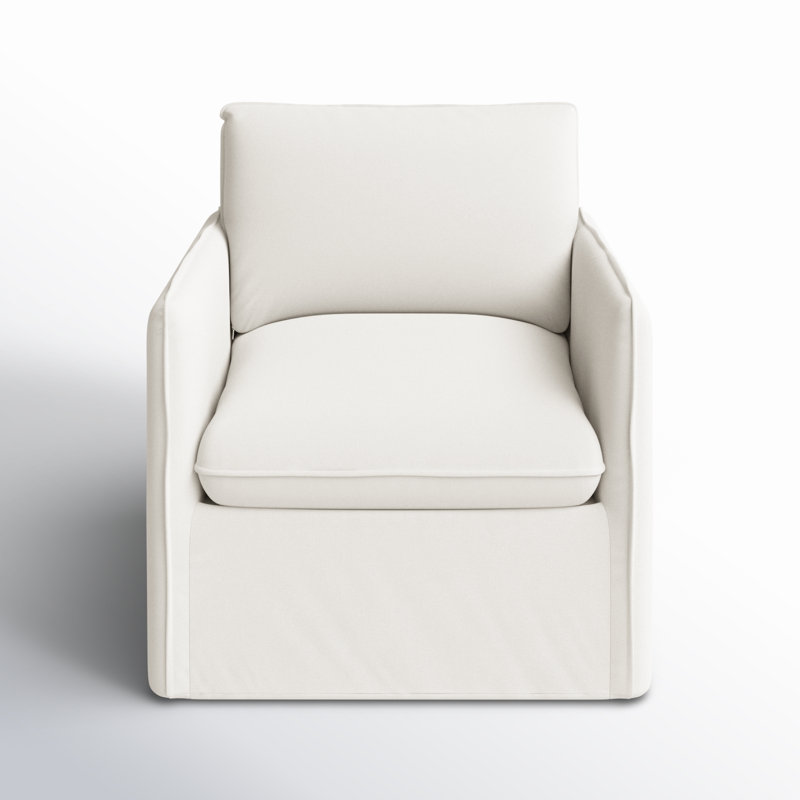 Bellatrix Slipcovered Armchair, Bayou Off White Canvas
