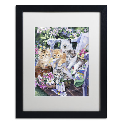 « purfect jardinage copains », impression sur toile encadrée