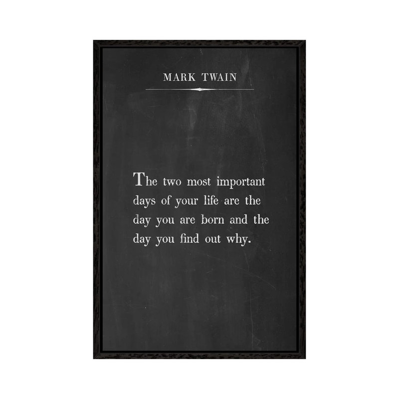Writer Quotes VI by Nikita Abakumov - Print on Canvas, 66.04 cm H x 45.72 cm W, Black Framed