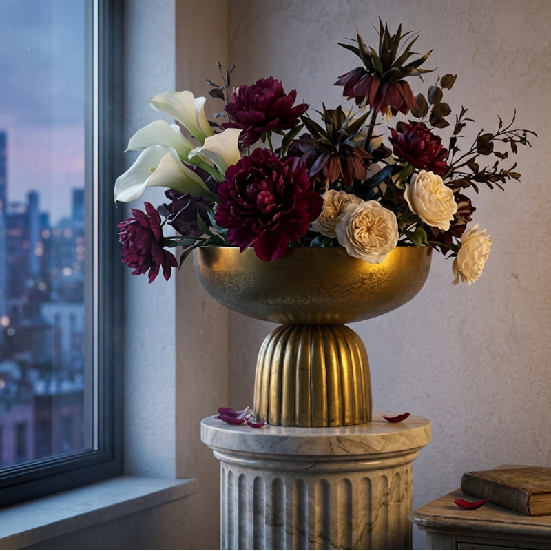 Corinthian Brass Footed Centerpiece