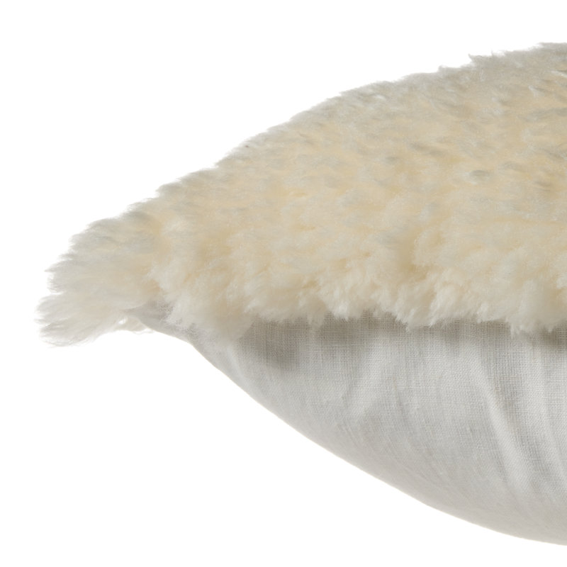 Coussin Bacci, Polyester, Carré 24 po, Blanc marocain
