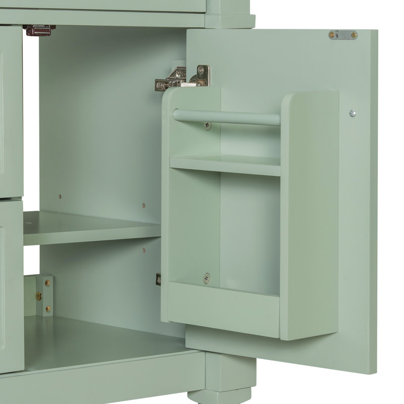 24'' Bathroom Vanity With Ceramic Sink Top, Green