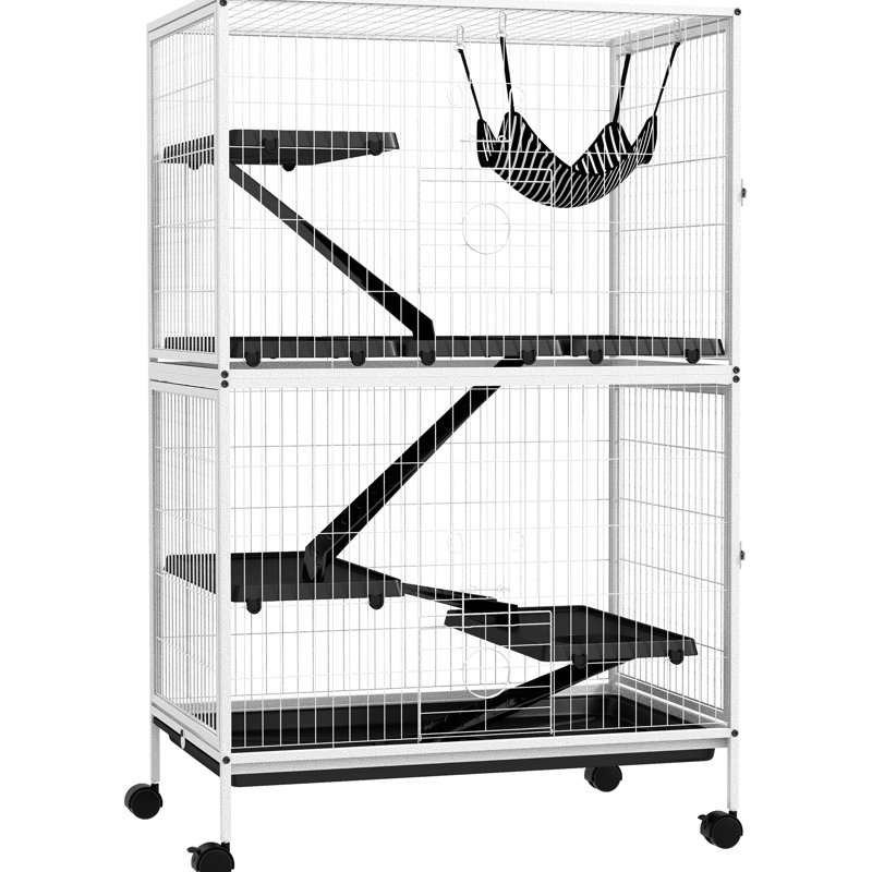 50 po H 5 petits animaux - blanc avec, 4 portes pour furets et chinchillas 50,5 po grande cage par furets, chinchillas, porte accessible