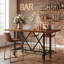 Table de bar à hauteur de comptoir, table de pub longue de 62,99 po avec repose-pieds en métal pour le déjeuner de la cuisine-377625319