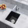 LQS 13''L ×15''W Granite Composite Undermount Bar Prep Sink with Accessories